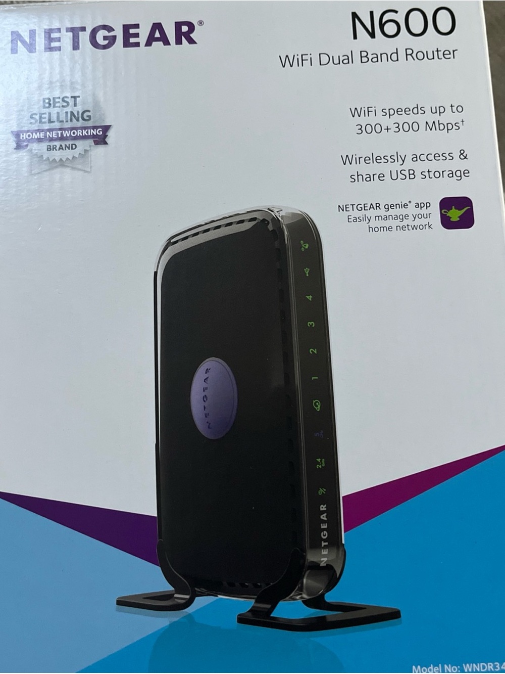 NETGEAR N600 Dual-Band Wi-Fi Router in Black